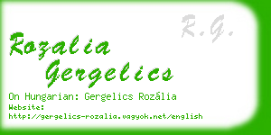 rozalia gergelics business card
