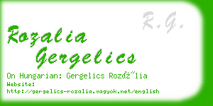 rozalia gergelics business card